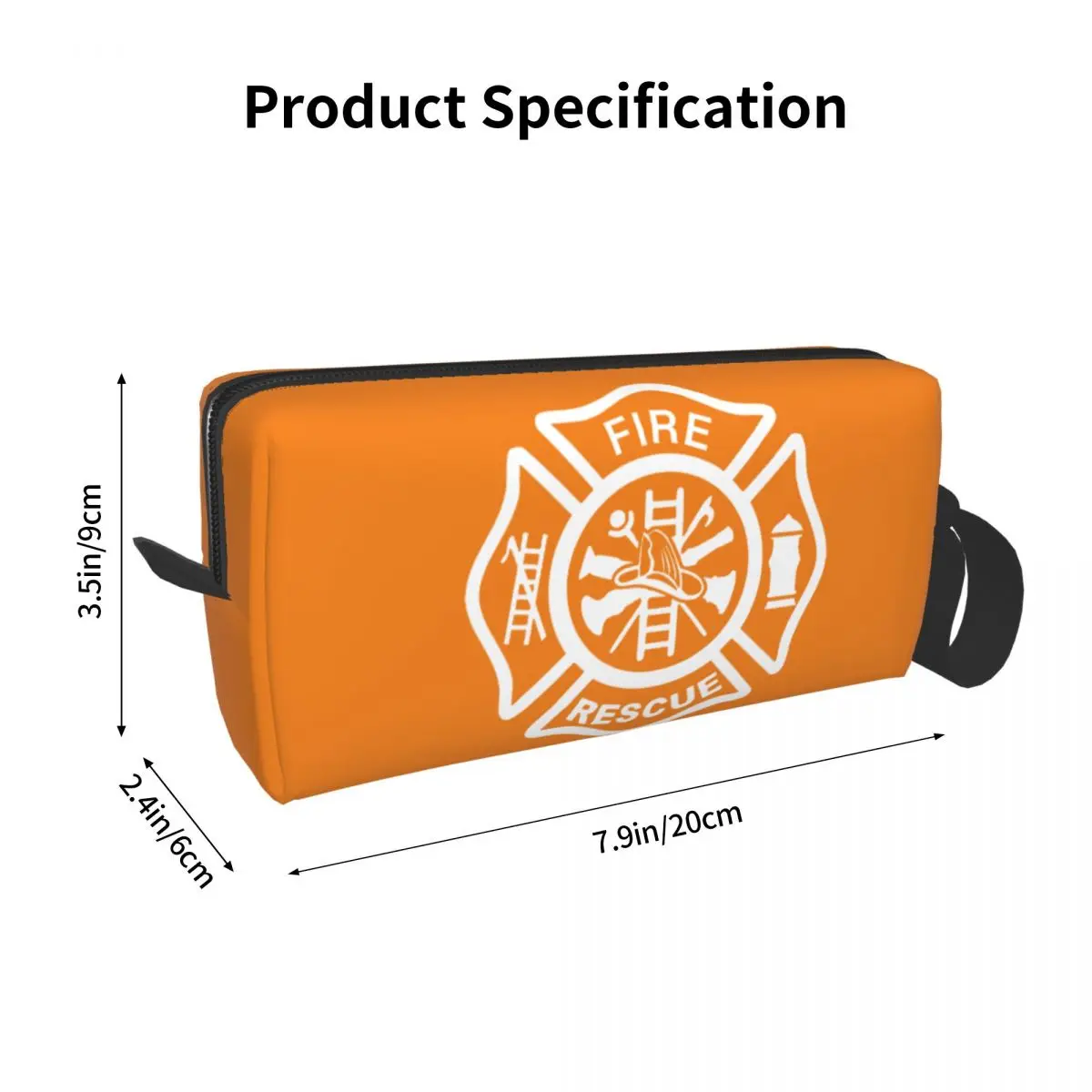 Travel Fire Rescue Firefighter Toiletry Bag Portable Makeup Cosmetic Organizer for Women Beauty Storage Dopp Kit Case