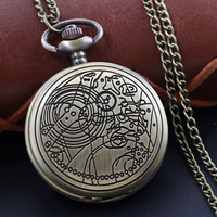 Exquisite and Complex Copper Wire Sculpture Quartz Necklace Pocket Watch Vintage Bronze Pendant Pocket Clock Old Fashion Gift