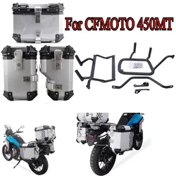 Motorcycle Trunk Side Luggage Case Pannier Side Box Bracket Frame Rear Top Box Helmet Topcase for CFMOTO 450MT