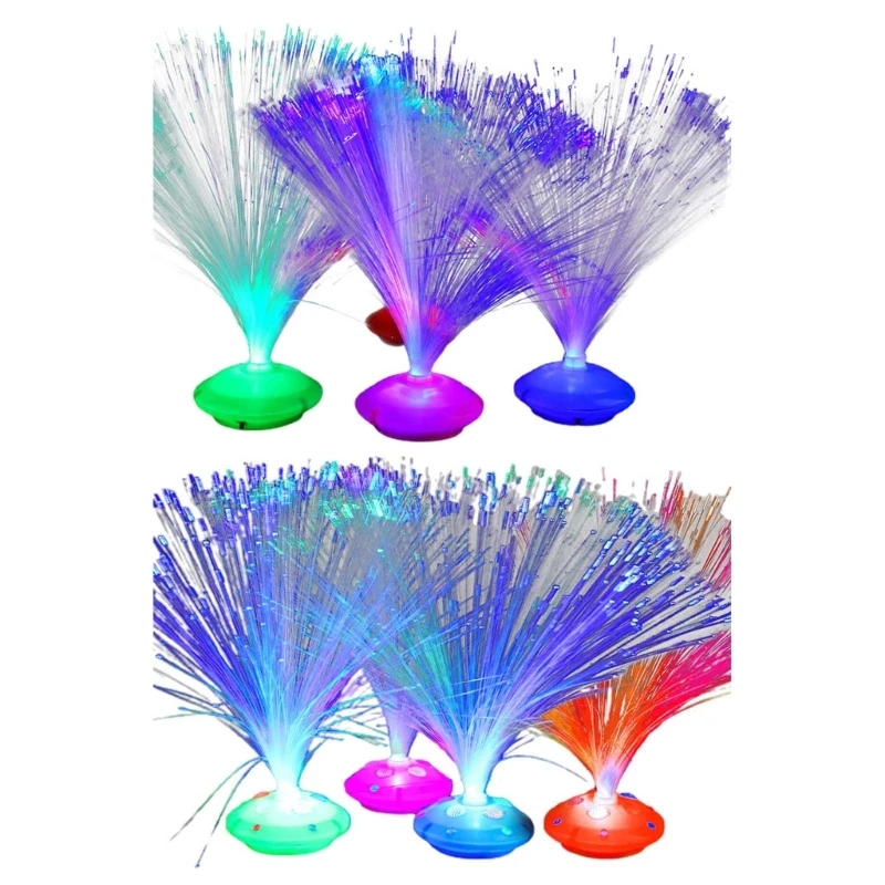 

Красивая романтика, изменяющая цвет, оптоволоконная ночная лампа, маленькая рождественская лампа для украшения дома, центральная