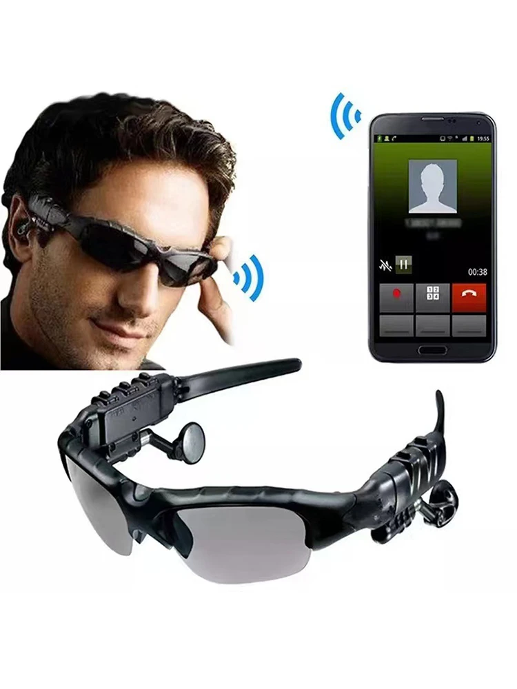 

Wireless Sports Bluetooth Polarized Glasses Headset Headphone With Mic for Driving Sunglasses Men Women Bike Bicycle Glasses