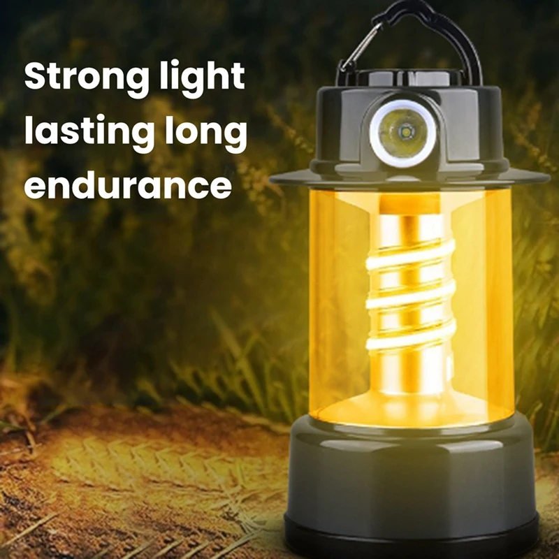 LED Camping Lantern Outdoor Camping Lamp Rechargeable Hanging Tent Light Waterproof Camping Light For Emergency Power