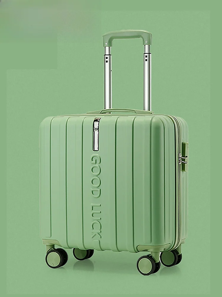 軽量ポータブル荷物小型 18 インチ機内持ち込みスーツケース旅行用ジッパーパスワードロックメンズレディースバッグ DAI-YU