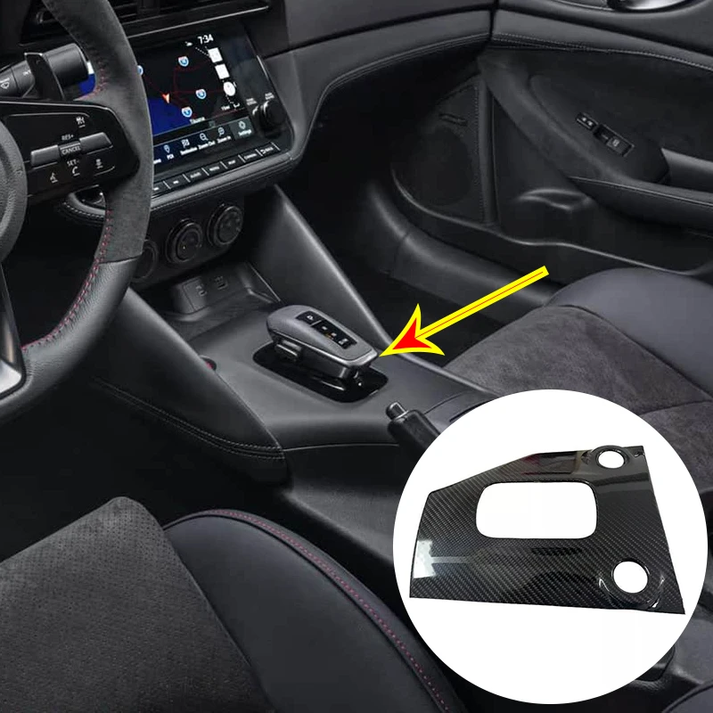 

For Nissan Z RZ34 400Z 2023-2024 Real Carbon Fiber Car Gear Shift Panel Cover Trim Protection Car Interior Accessories