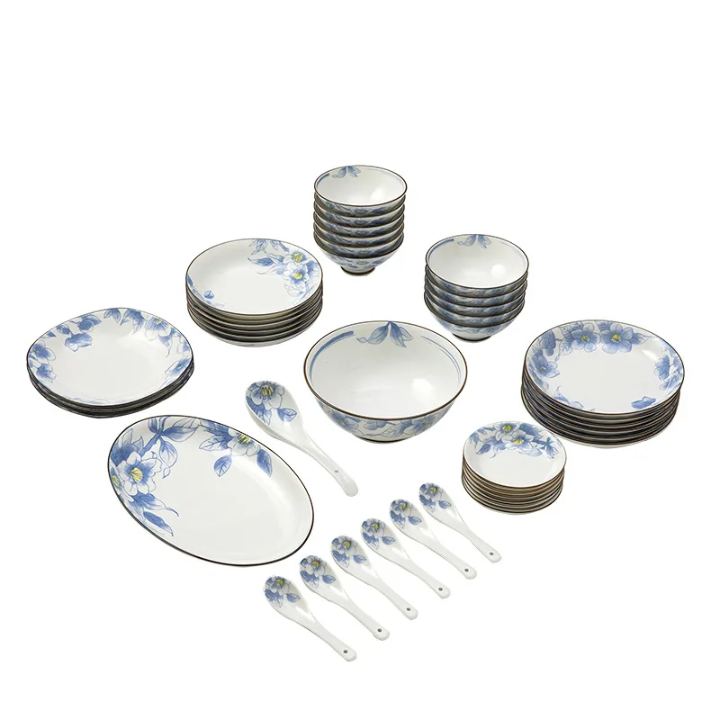 

Japanese-style Ceramic Tableware Set, Green Pear Flower Dish Set