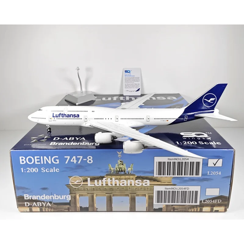 SQ Wings литье под давлением масштаб 1/200 L2054 Lufthansa B747-8 D-ABYA модель самолета из сплава Коллекционный декоративный орнамент