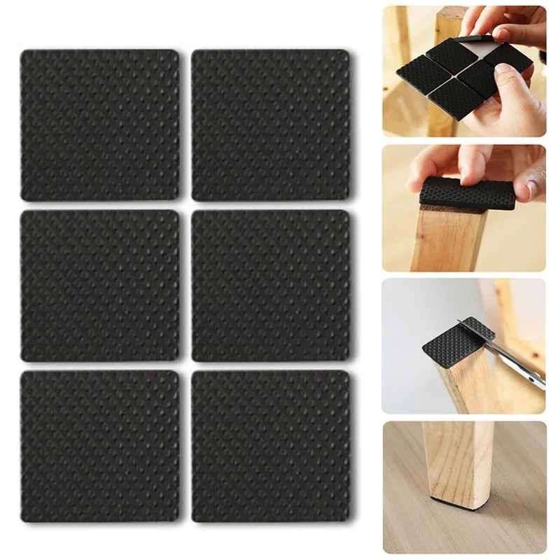 2-48pcs Thickened Stool Non-slip Furniture Foot Mat Wear-resistant Multifunctional Rubber Leg Cover Table and Chair Foot Mat