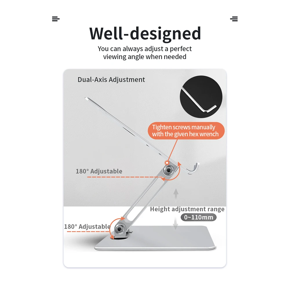 حامل تابلت بزاوية قابلة للتعديل، حامل شاشة قابل للطي، حامل شاشة محمول لجهاز iPad Pro 12.9/iPad Air/iPad/iPad Mini