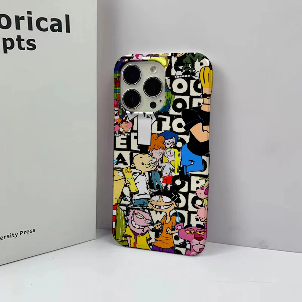 حافظة هاتف كرتونية جميلة لهاتف آيفون 16 15 14 13 12 11 Pro Max X XS XR XSMax 7 8 Plus غطاء صلب لامع