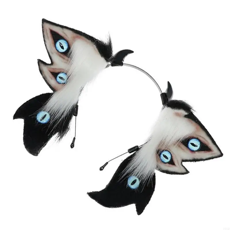 

195E Cartoon Animal Ear Headband Plush Cosplay Headpiece Headwear Party Accessory