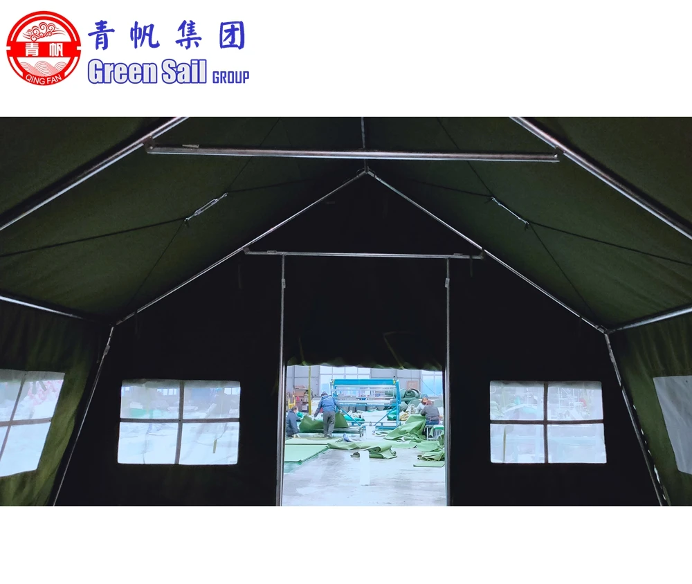 12ft*15ft big size or customized size green canvas tent for camping