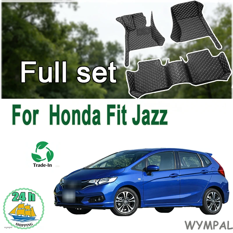 

LUXURY Car Floor Mats For Honda Fit Jazz GK3 4 5 6 7 2014~2020 Carpet Mat