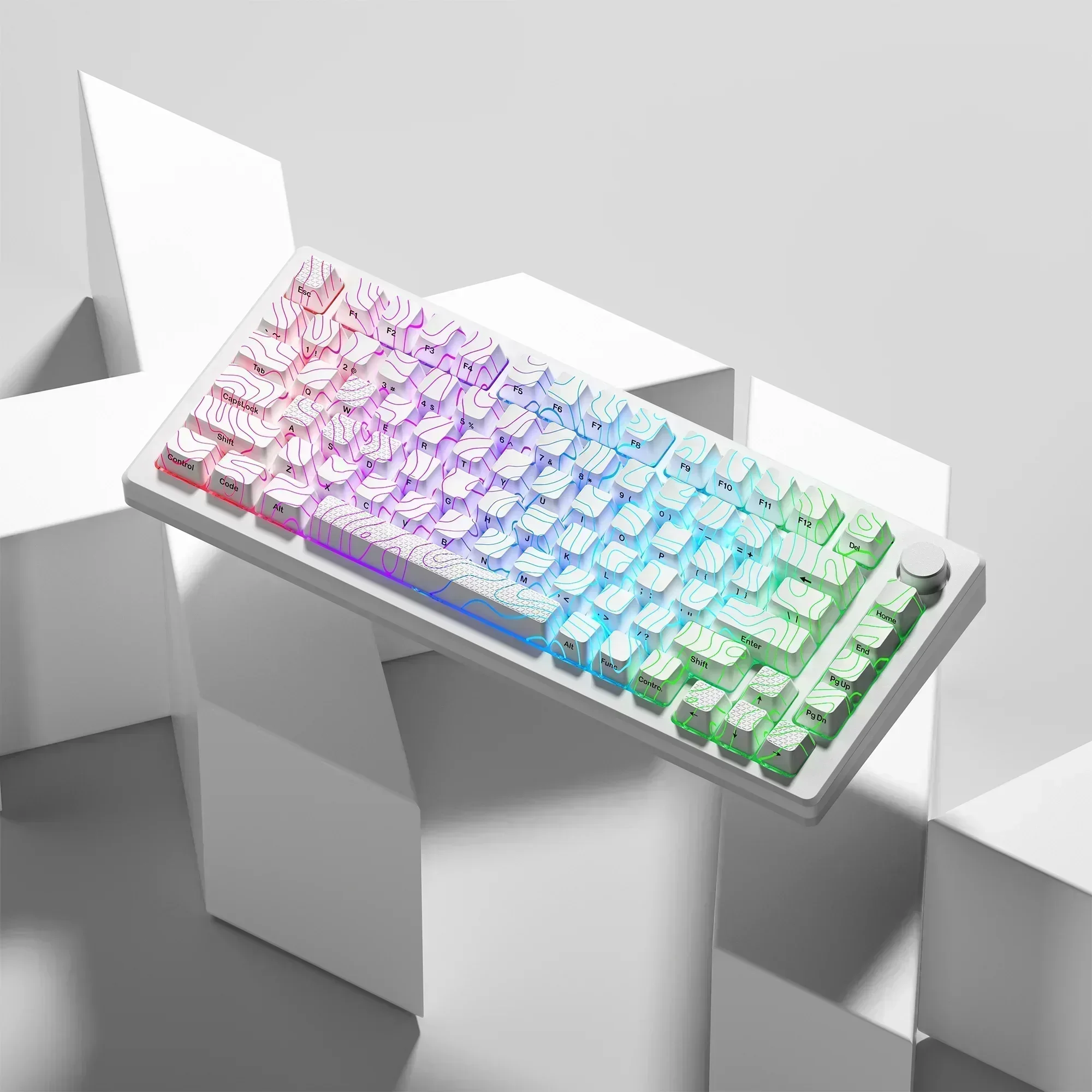 Imagem -06 - Xvx Keycaps Topográfico Nova Versão Padrão Brilho Através do Perfil Oem Imd-tech Keycaps 61 84 118 Teclas pc Gamer Acessório Presente