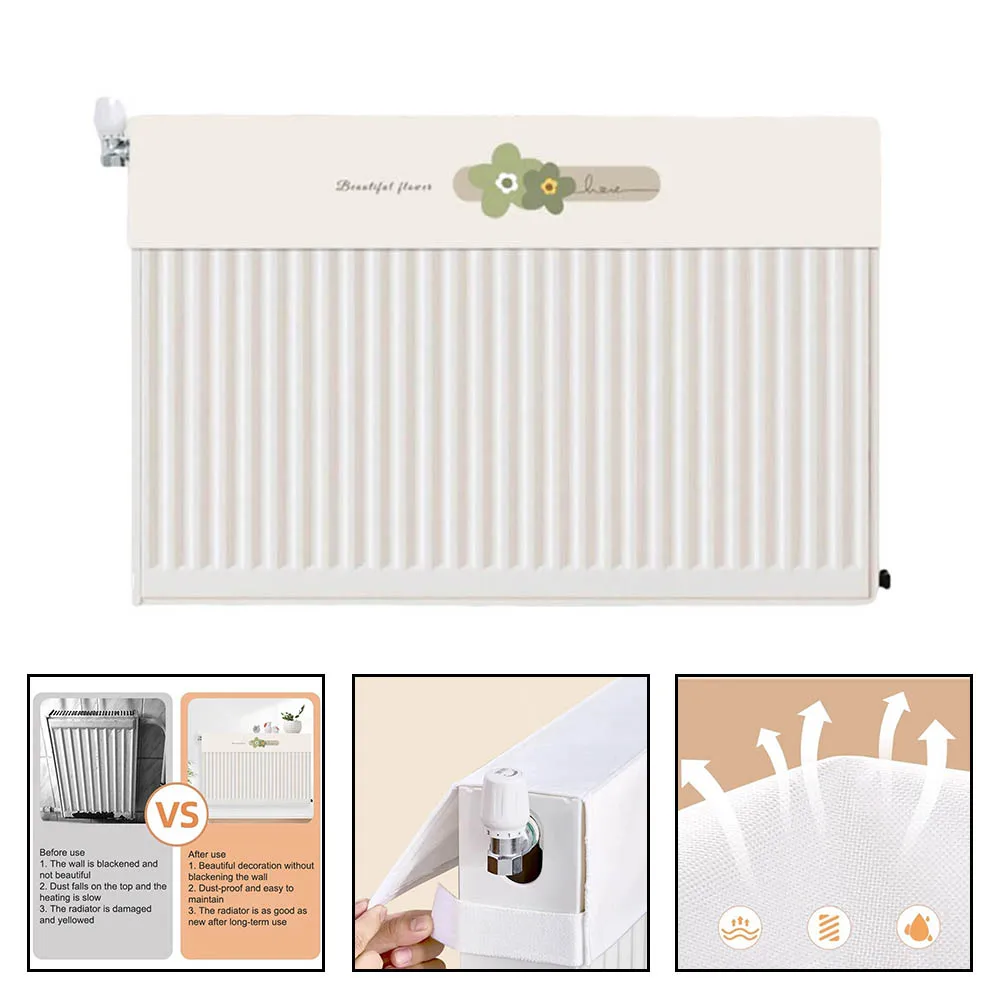 Copertura decorativa da 100 cm con motivo floreale, tessuto traspirante, facile installazione, design elegante, non macchiato per il radiatore di riscaldamento