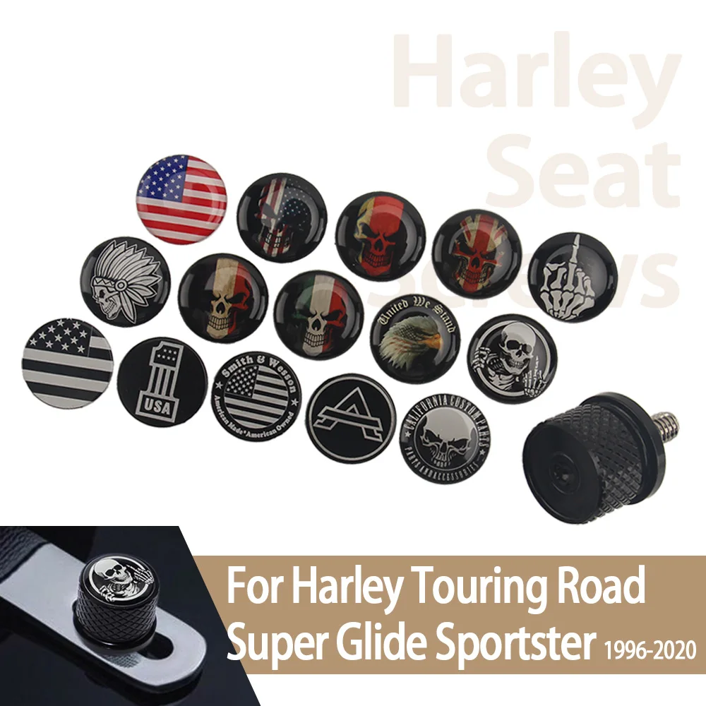 For Harley Sportster 883 1200 Dyna Softail Cvo Street Glide Motorcycle Seat Screw Rear Fender Seat Bolt Screw Passenger Screw