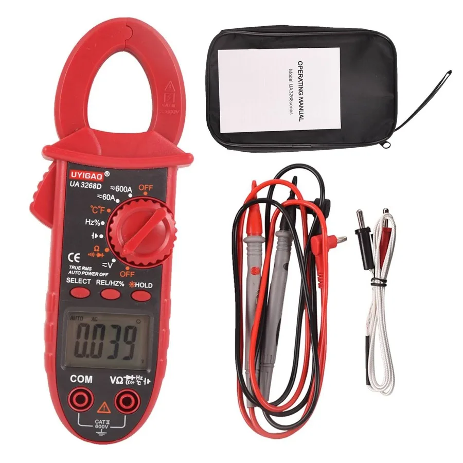 

Digital Clamp Meter TRMS 6000 Counts Clamp Multimeter AC DC Voltage Clamp Meter 600A AC DC Current Meter Autoranging Measures R