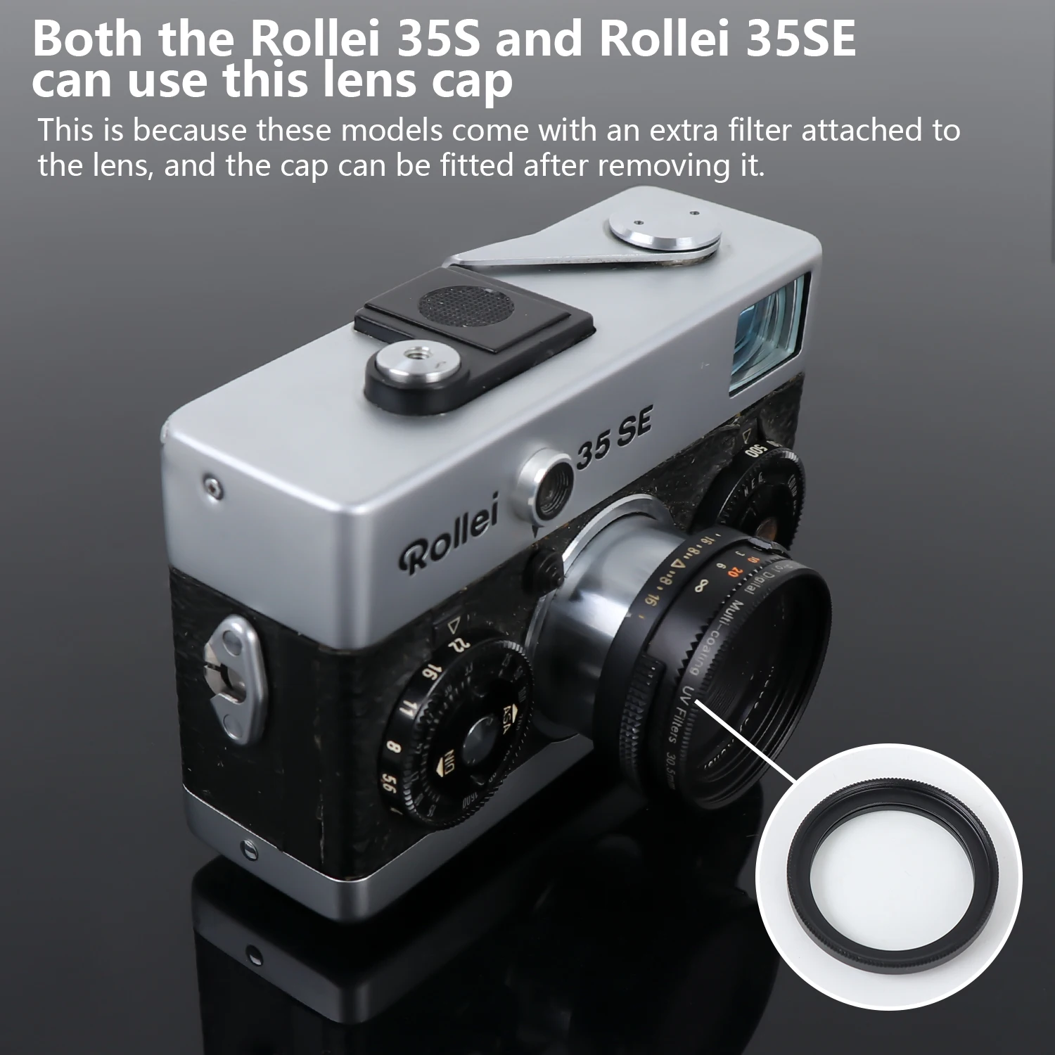 Film Camera Lens Cap for Rollei 35 Series 40mm