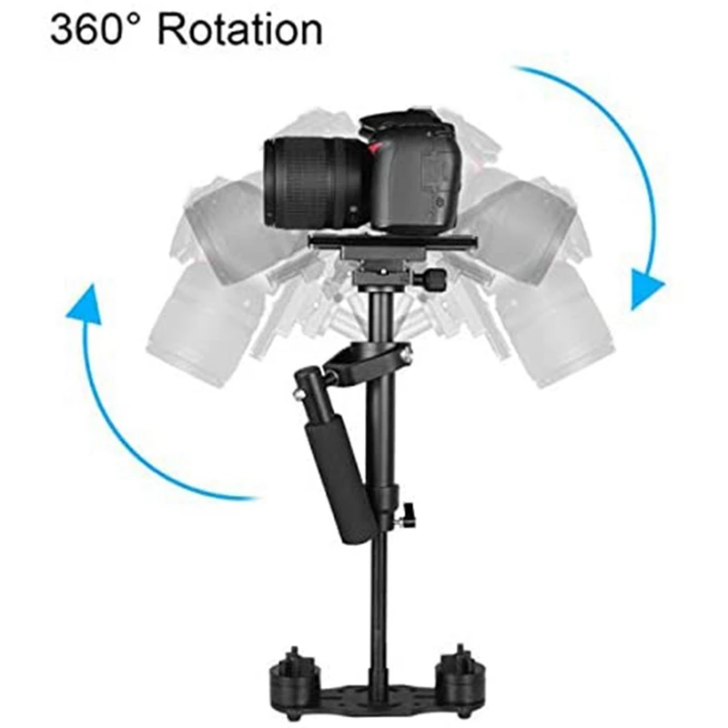 S40 Handle Stabilizer Photography Video Aluminum Alloy Handheld Stabilizer Steadycam DSLR Steadicam DSLR Camcorder