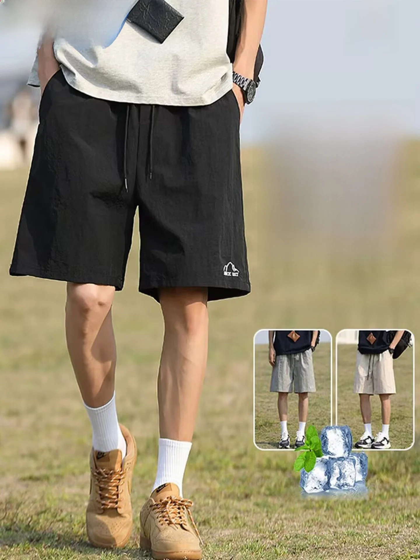 Wassup Palm American Style Men's Sport Pants Quick Dry Breathable Five-Quarter Length Casual Shorts for Fitness And Outdoor A...