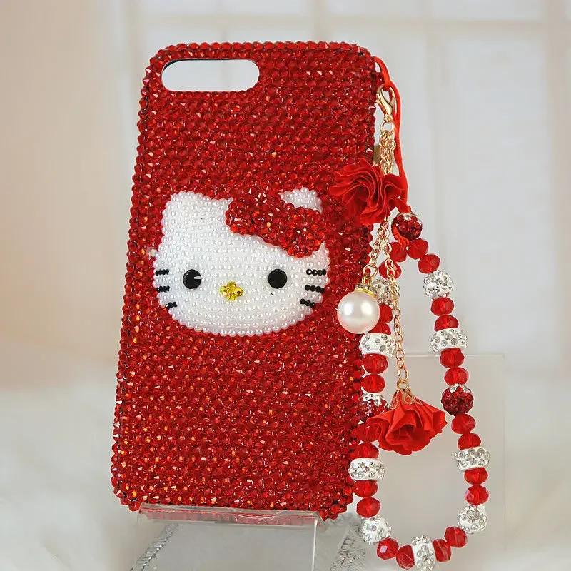 

Diamond Case for iPhone, Hello Kitty XR, Studded by Hand, iPhone 8 Plus, 11, 12, 13, Pro Max, 14 15 , 7