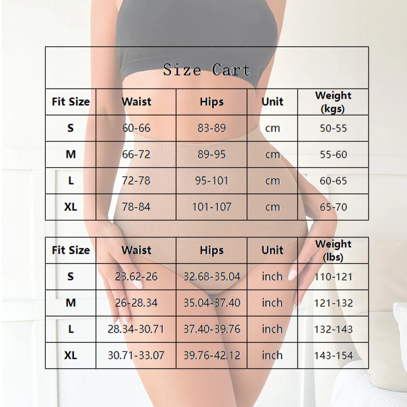 Women Seamless Panties High Rise Slimming Shapewear Female Ribbed G-String Thongs High Elastic Turmmy Control Sexy Uderwear