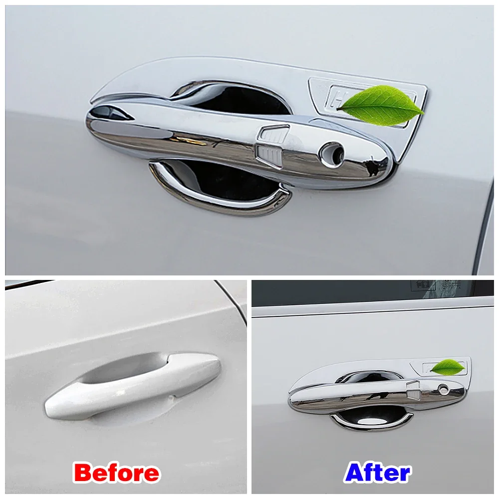 For Haval H6 2018-2020 Car Exterior Modify Chrome Side Door Handle Cover Decoration Trim Protection Sticker