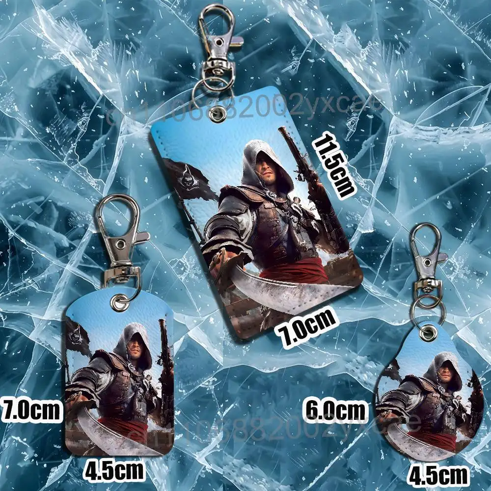 game Black Flag Assassins Cartoon Movie Singer Game Anime Leather Card Holder Can Store Access