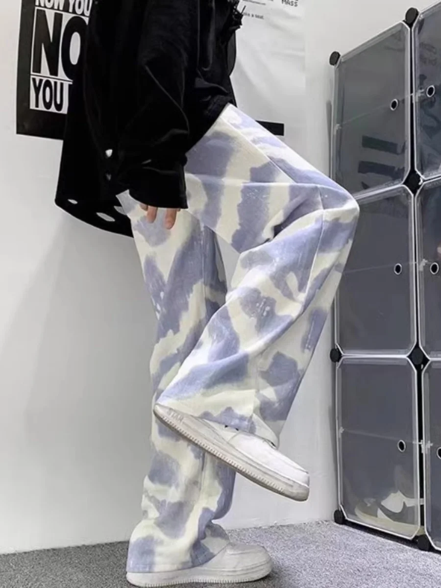 

Осенние мужские повседневные брюки большого размера 300, свободные модные прямые брюки в американском стиле ретро, длинные брюки High Street