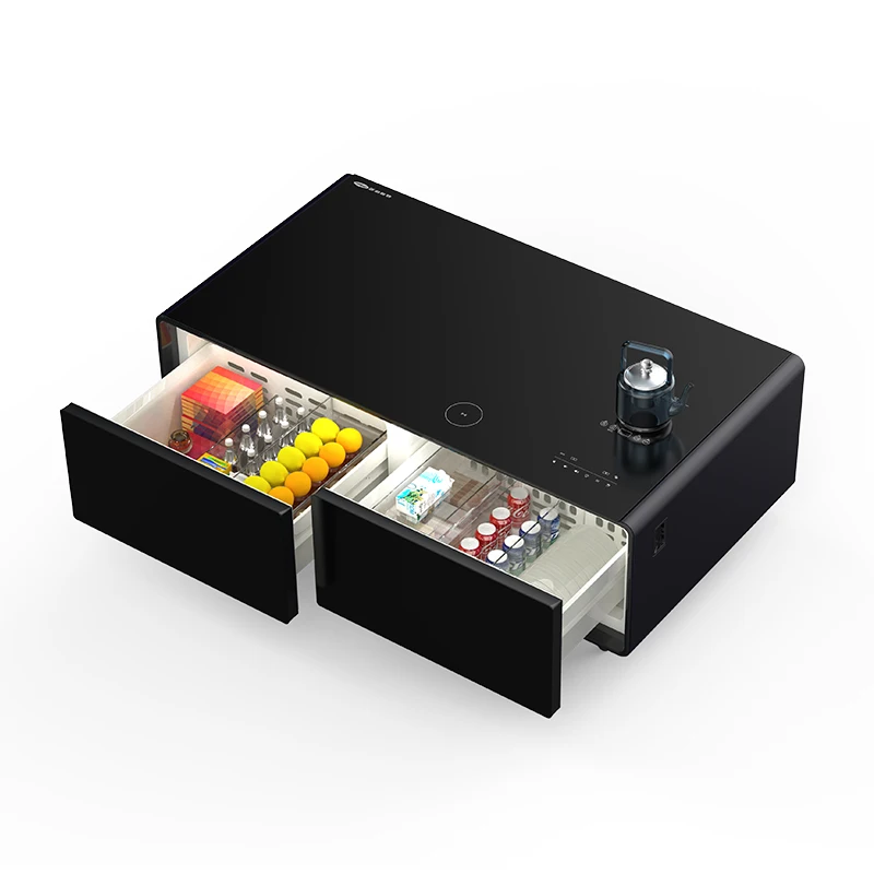Intelligent Touching Control Fridge Beer Cool Table Fridge Led Strip Music Speaker Smart Coffee Table