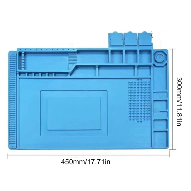 Heat Resistant Repair Work Mat Large Silicone Soldering Mat for Soldering Electronics Computer Cellphone Repair