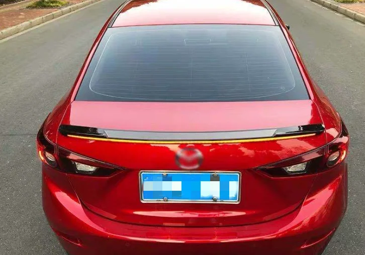 New Arrival LED Rear Spoiler For MAZDA 3 AXELA Upgrade Sport Boot Spoiler With LED Lamp