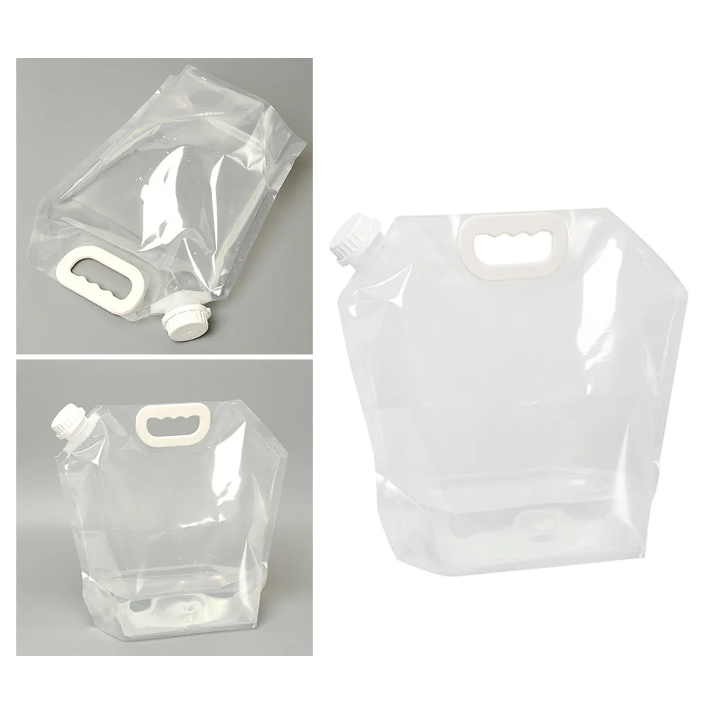 

5 Pcs Collapsible Water Bottles Drinking Bag Sports Large Capacity Carrier Travel