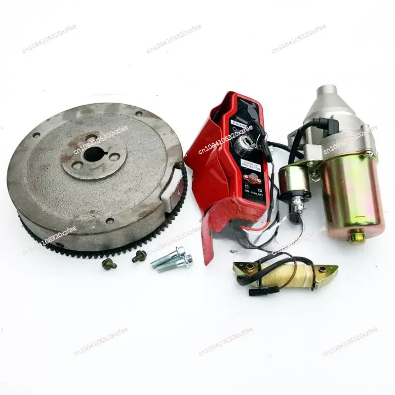 GX390 188 190F Electric Start Kit Flywheel Motor Charging Coil Switch