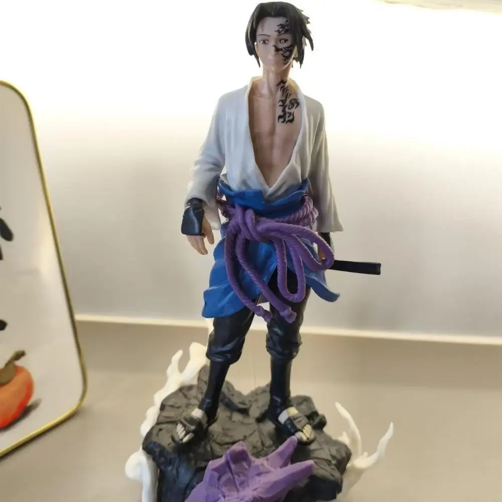 27 センチメートルナルトアニメフィギュアうちはサスケアクションフィギュア像モデル人形コレクションおもちゃギフト