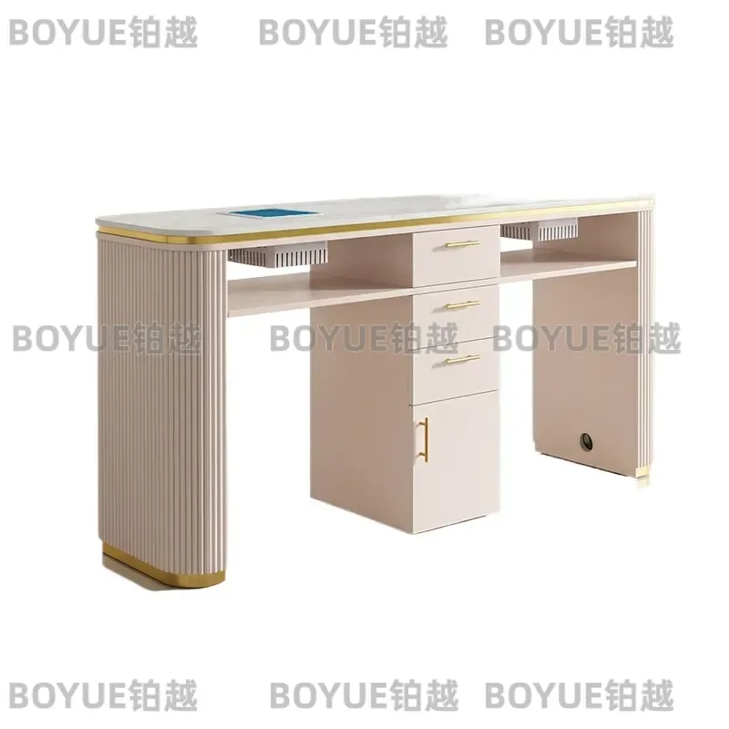 Foreign trade high-end nail table beauty salon nail salon economical nail table with vacuum cleaner double manicure table
