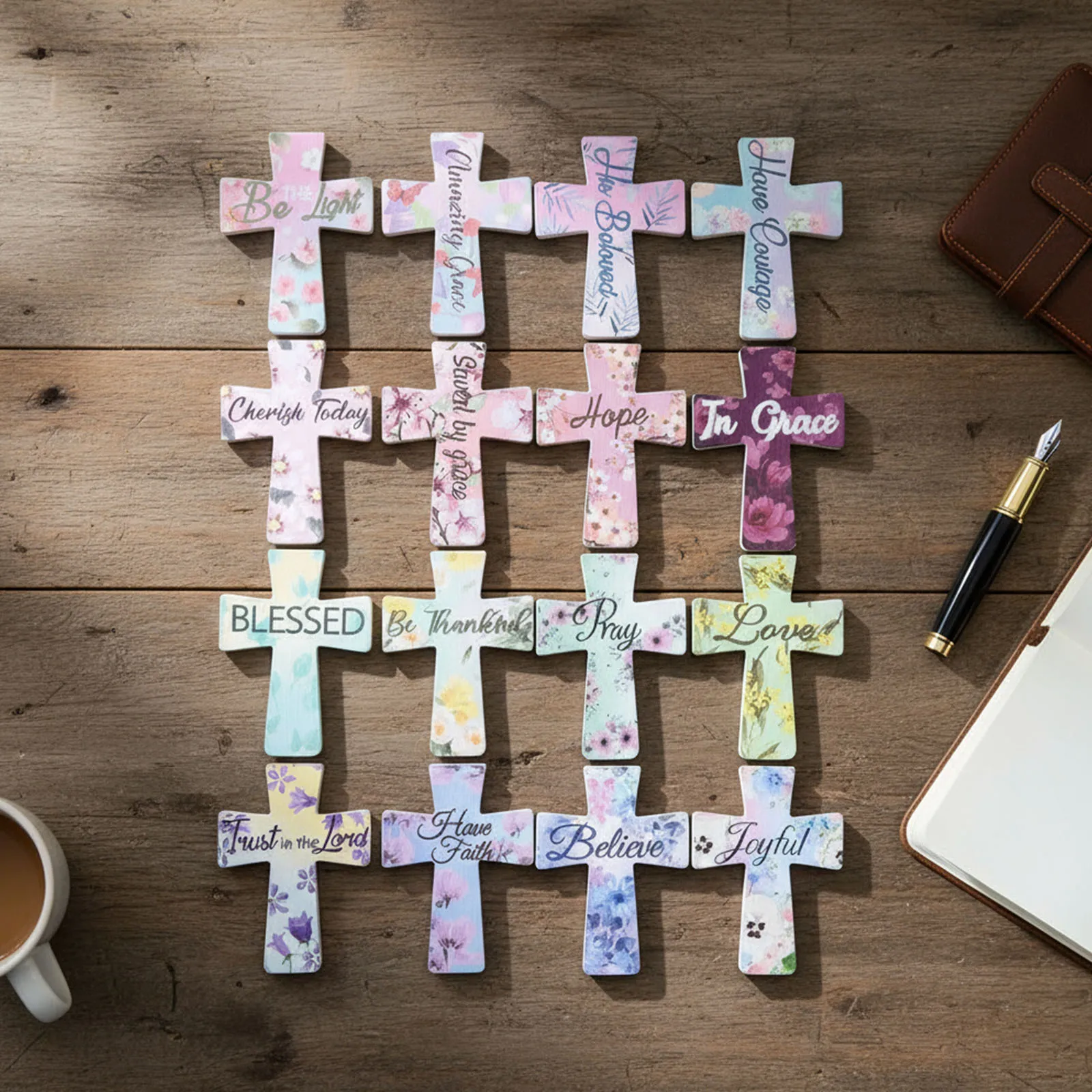 12/16/24 قطعة المغناطيسي المسيحية الدينية الصليب المرجعية آيات الكتاب المقدس الدينية الإشارات المرجعية مقاطع الصفحة المغناطيسية للنساء والرجال