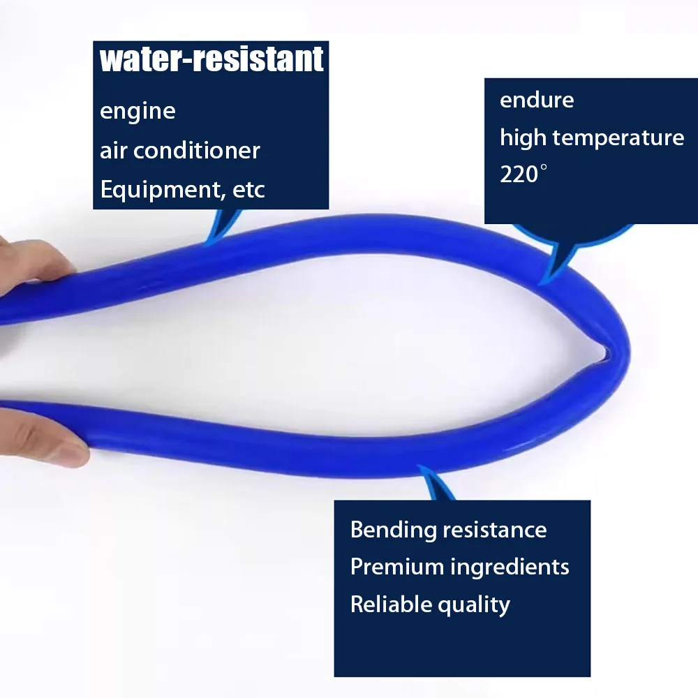 1-5M Inner Diameter 6-50mm Red Blue Double-Layer Silicone Hose Flexible Heat-Resistant Braided Ube