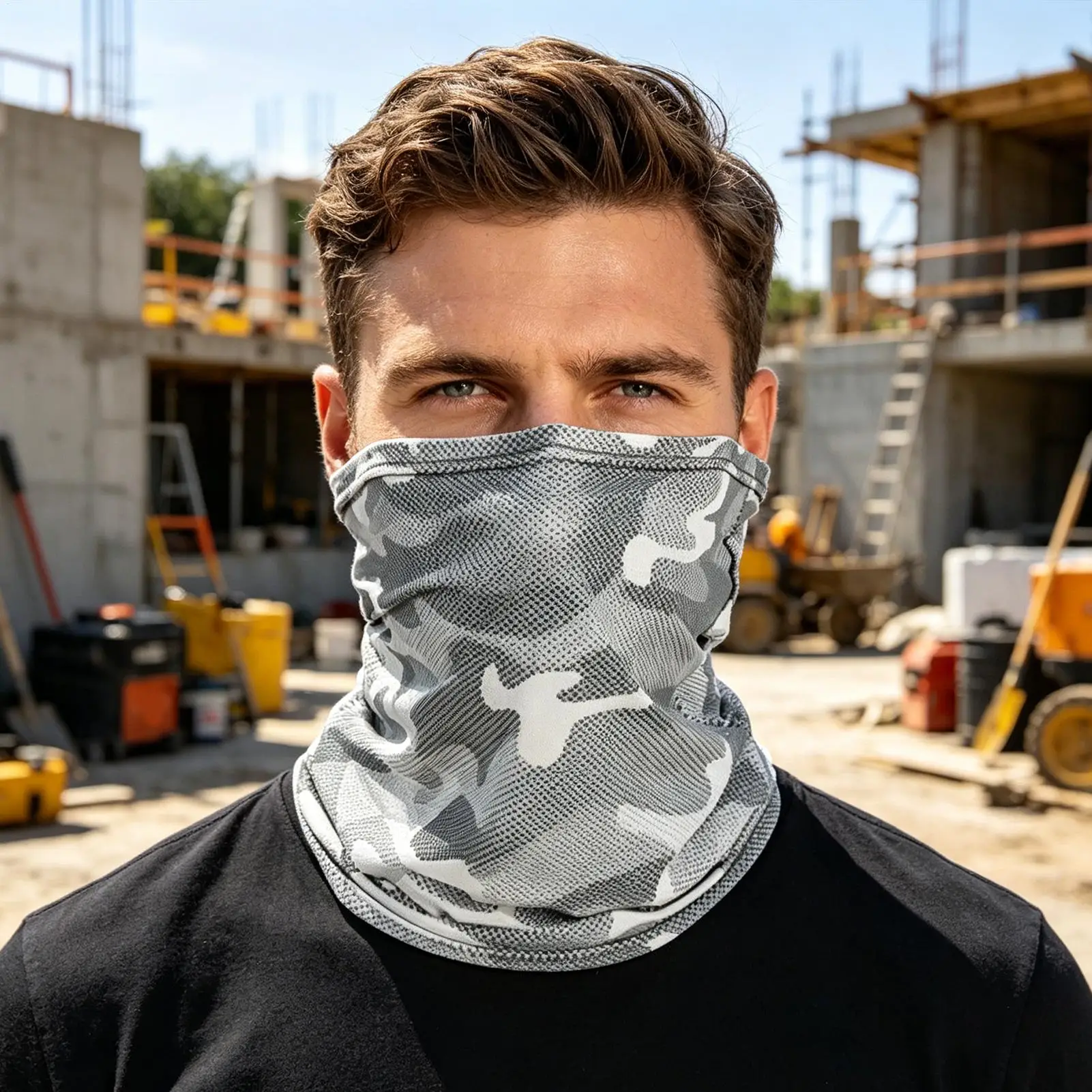 Sun Protection Masque Breathable Cooling Sensation Face Cover Face Masque for Outdoor Men Cycling Hiking Climbing Traveling