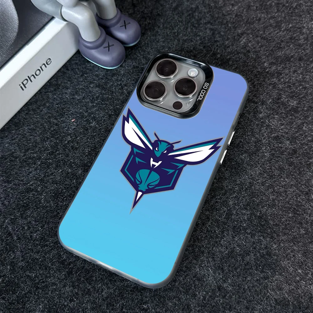 Charlotte Hornets Phone Case Phone Case IMD Color Silver Shell For IPhone 16 15 14 13 12 11 Pro Max Plus