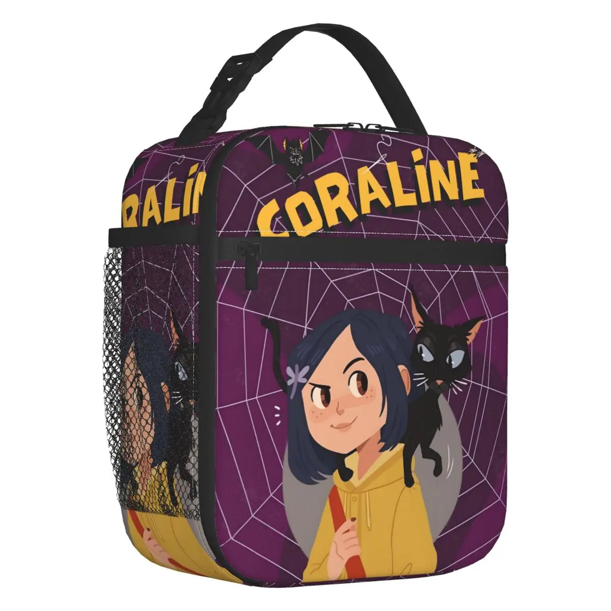 

Coraline Other Mother Insulated Lunch Tote Bag Horror Scary Movie Resuable Cooler Thermal Bento Box Outdoor Camping Travel