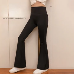 Girls Flare Pants Kids Elastic Solid Trousers Teenagers Slim Shark Pant 2024 Spring Autumn 3 To 14Yrs Children's Clothes Fashion