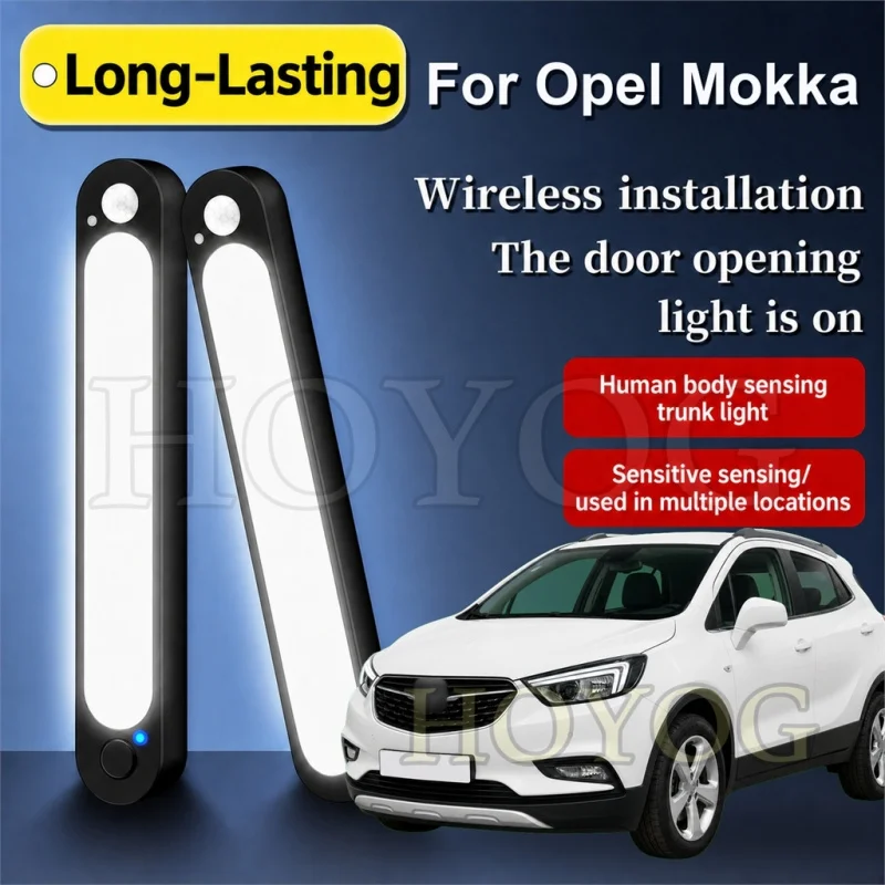 For Opel Mokka 2012-2026 Car Trunk Light LED Lamp Cordless Sensor Magnetic Easy Install Boot Cargo Light Compact SUV Interior