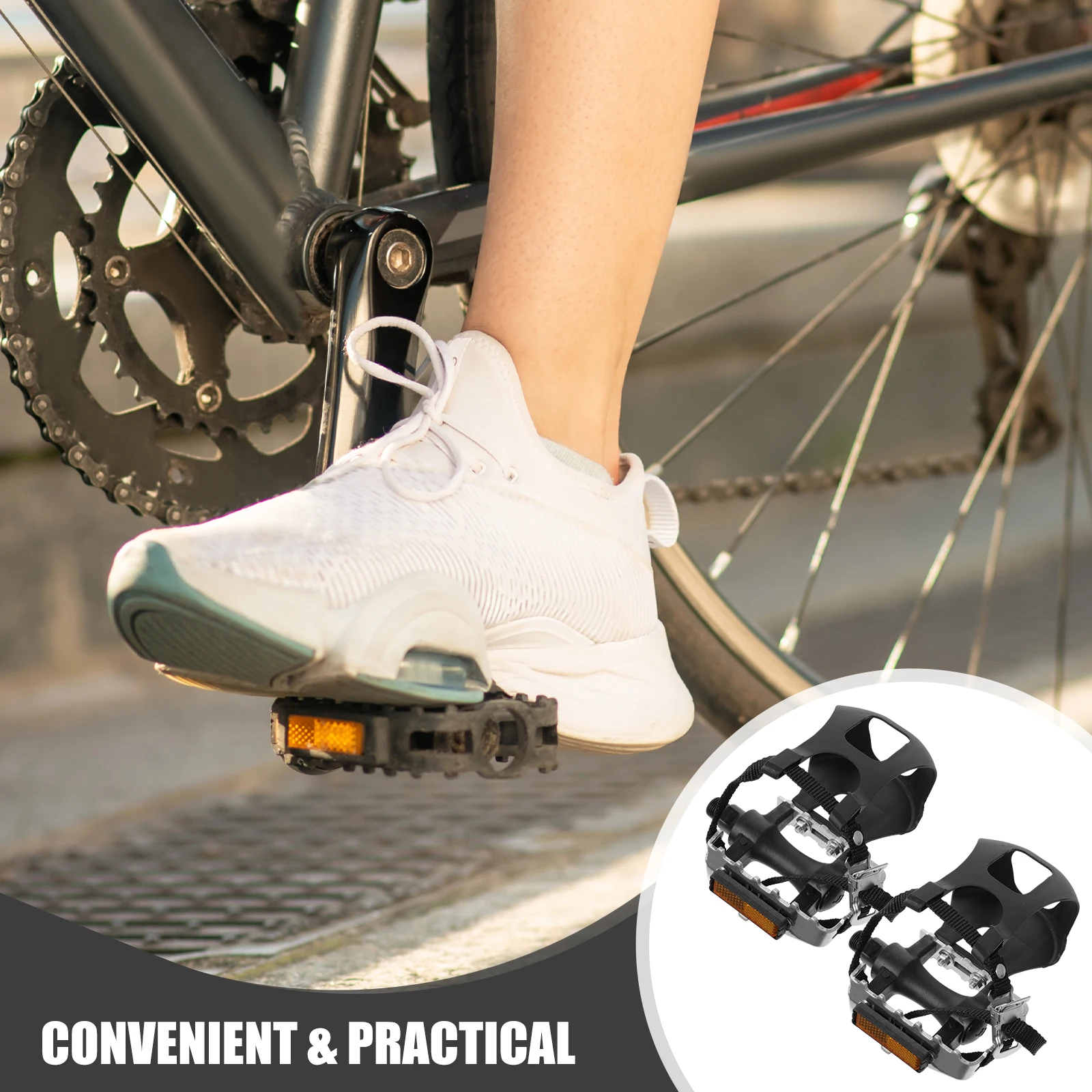 

1 Pair Outdoor Bike Pedals Mountain Replacement Nonskid Bicycle Pedal Wide Stable Anti-Slip Durable Cycling Accessories