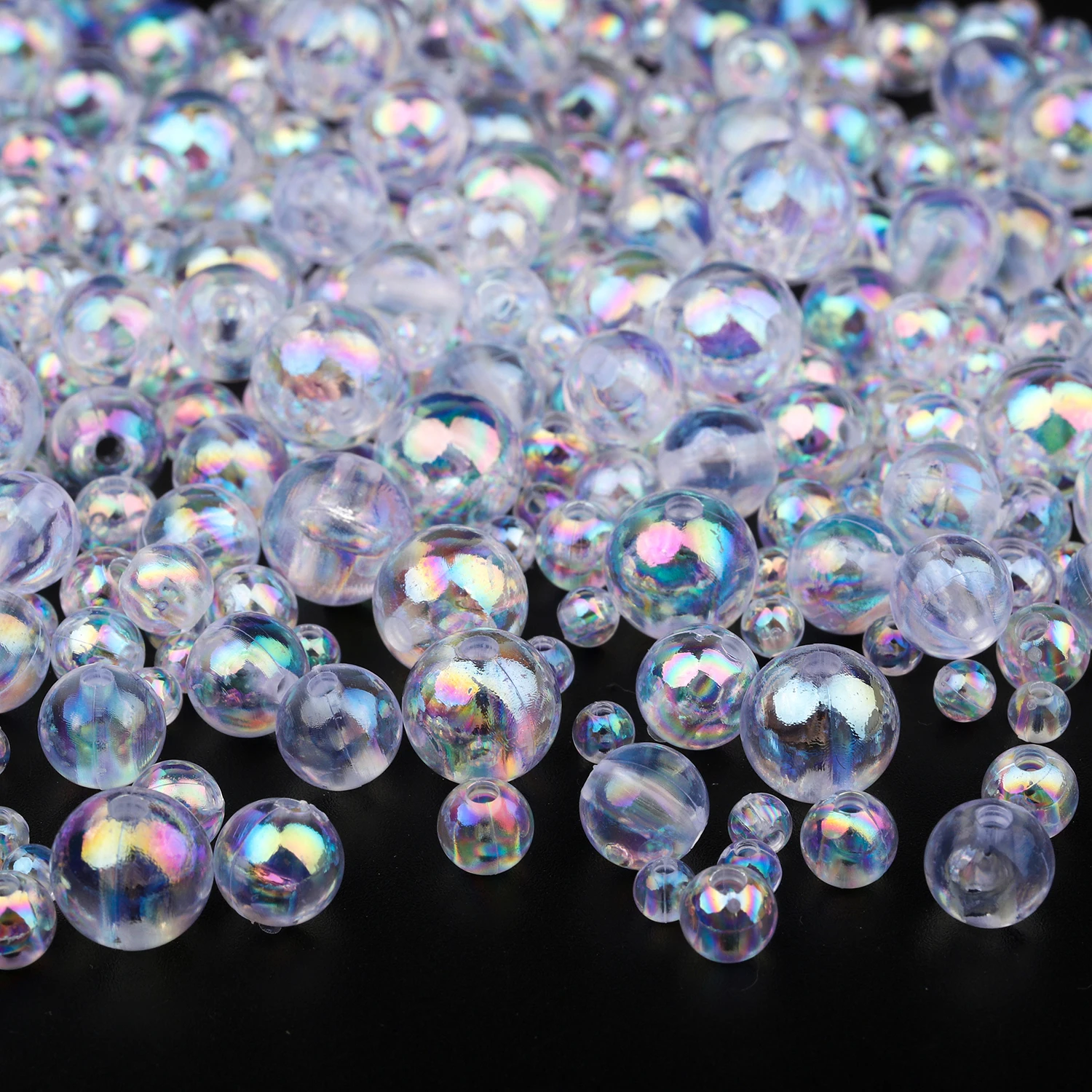 Großhandel 4 6 8 10mm ABS Imitation Perle Transparent Weiß Farbe Perlen Diy Handgemachten Schmuck Material 50-1000 stücke