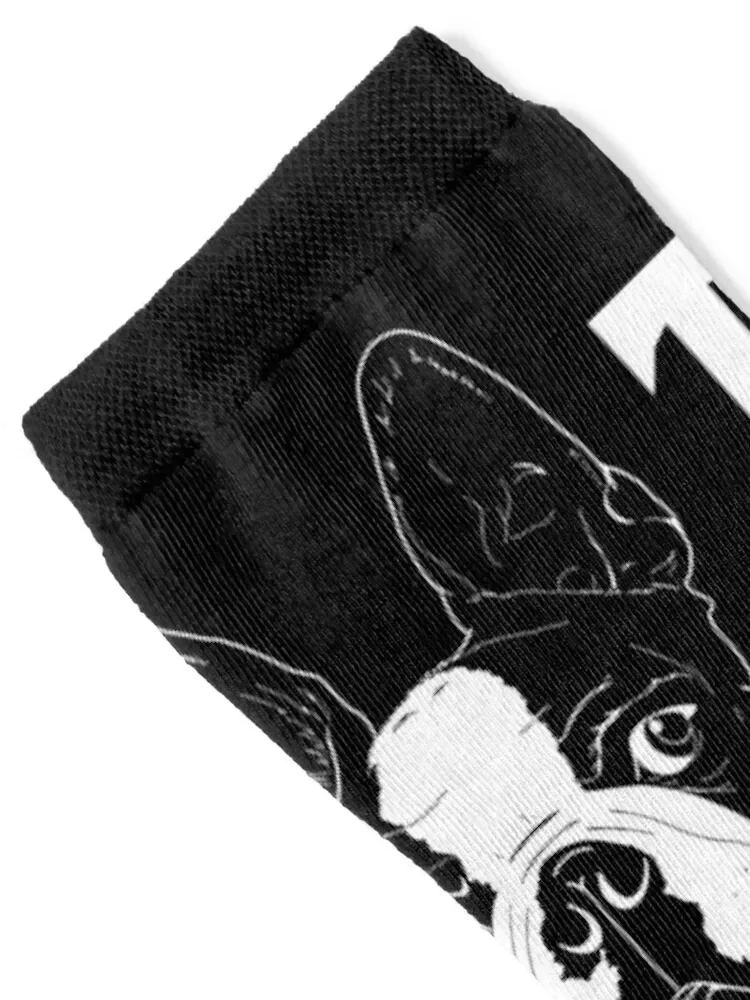 Boston Terrier DogFather Boston Terrier Regalo Boston Terrier Regalo del día del padre Calcetines Calcetines deportivos con punta Mujeres Hombres