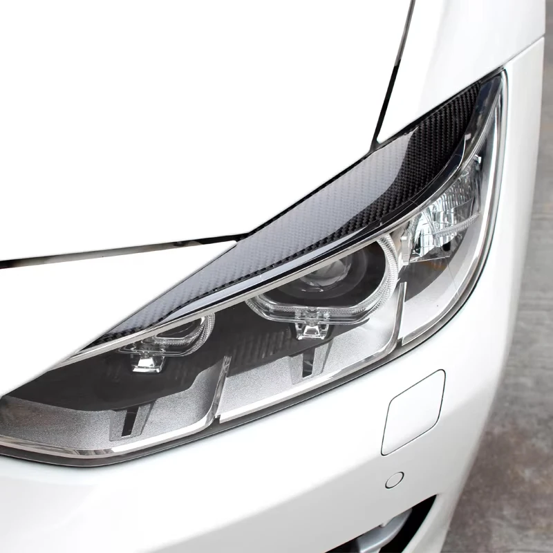 Accessories for BMW 3 series F30 320i 325i 316i Carbon Fiber Car Headlights Eyebrows Eyelids Trim Strips Front Headlamp Eyebrows