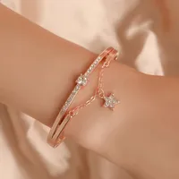2024 New Luxury Jewelry Stainless Steel Bracelets & Bangles Female Heart Forever Love Charm Bracelet for Women Gifts