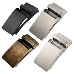 Hebilla de cinturón de Metal rectangular para hombre, correa de cuero, hebilla de cabeza de negocios informal, hebilla automática para cinturón de 30-31mm