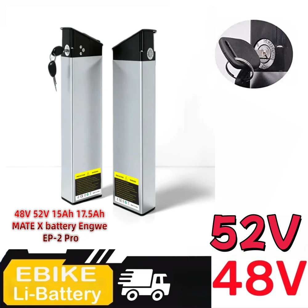 DCH-009 48V/52V 10.5Ah-17Ah Lithium Ion Replacement Battery for Engwe EP-2 Pro Engine Pro Upgraded MATE X Bike