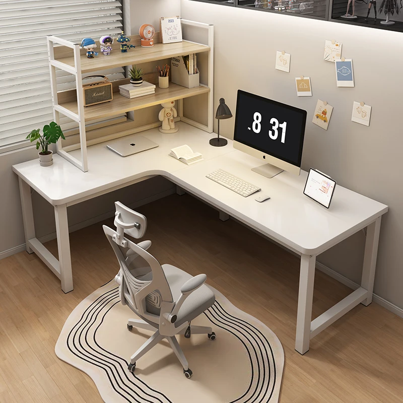 

Cream Wind Corner Table Student Study Table Desktop Computer Desk Household Desk Double Desk Corner E-sports Table